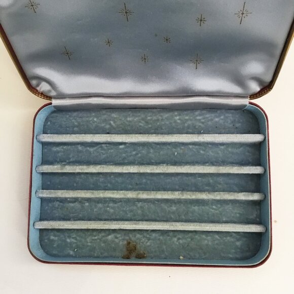 Vintage Farrington Red Texol Atomic Jewelry Box - Picture 6 of 6